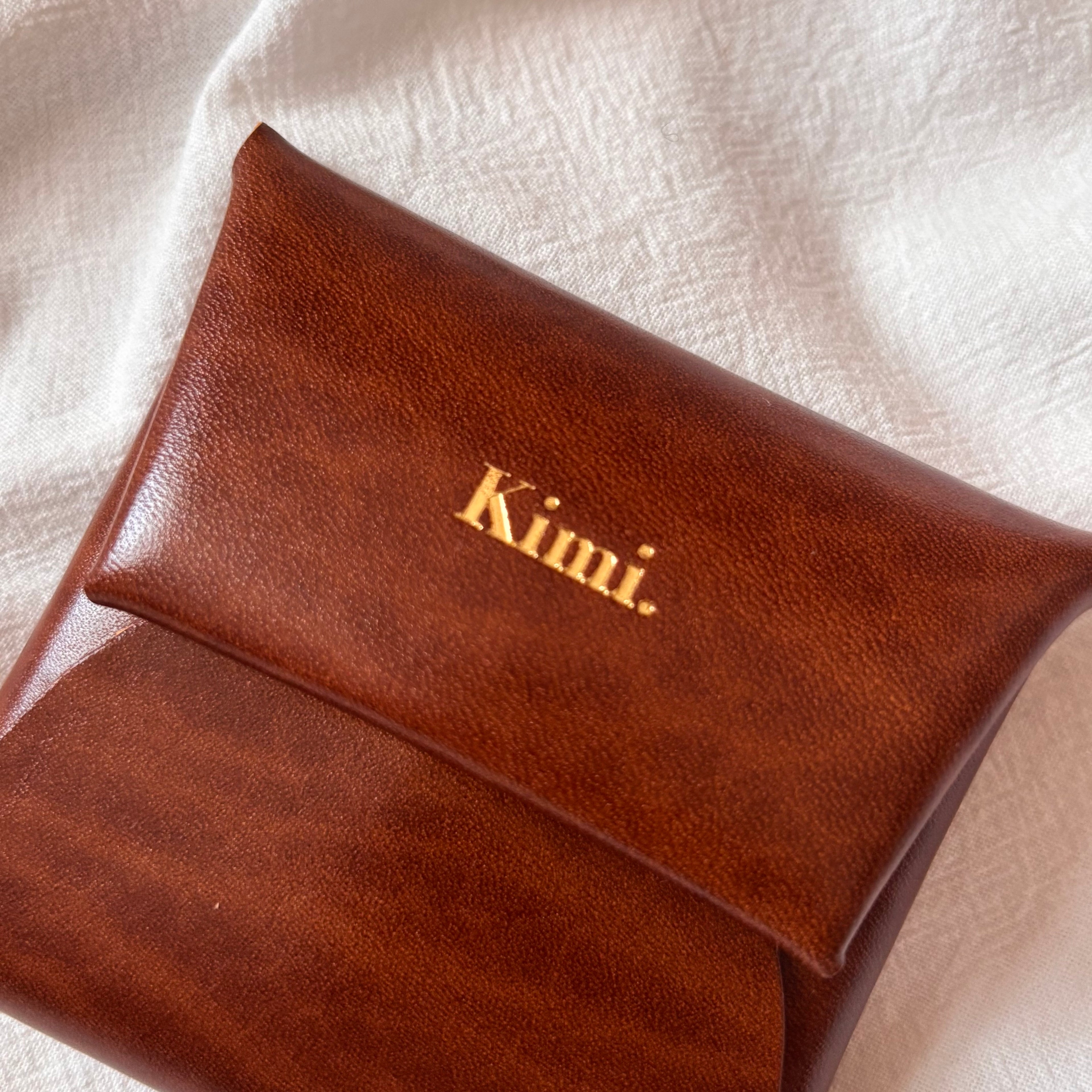 Square Coin Case-Brown