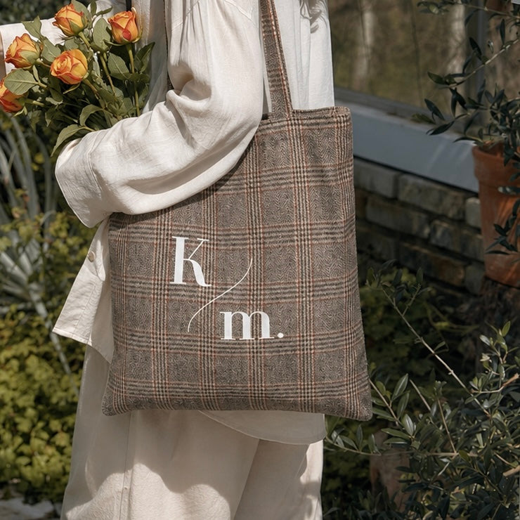 Check Tote bag｜チェック柄トートバッグ・ハンドメイドバッグ｜Kimi.