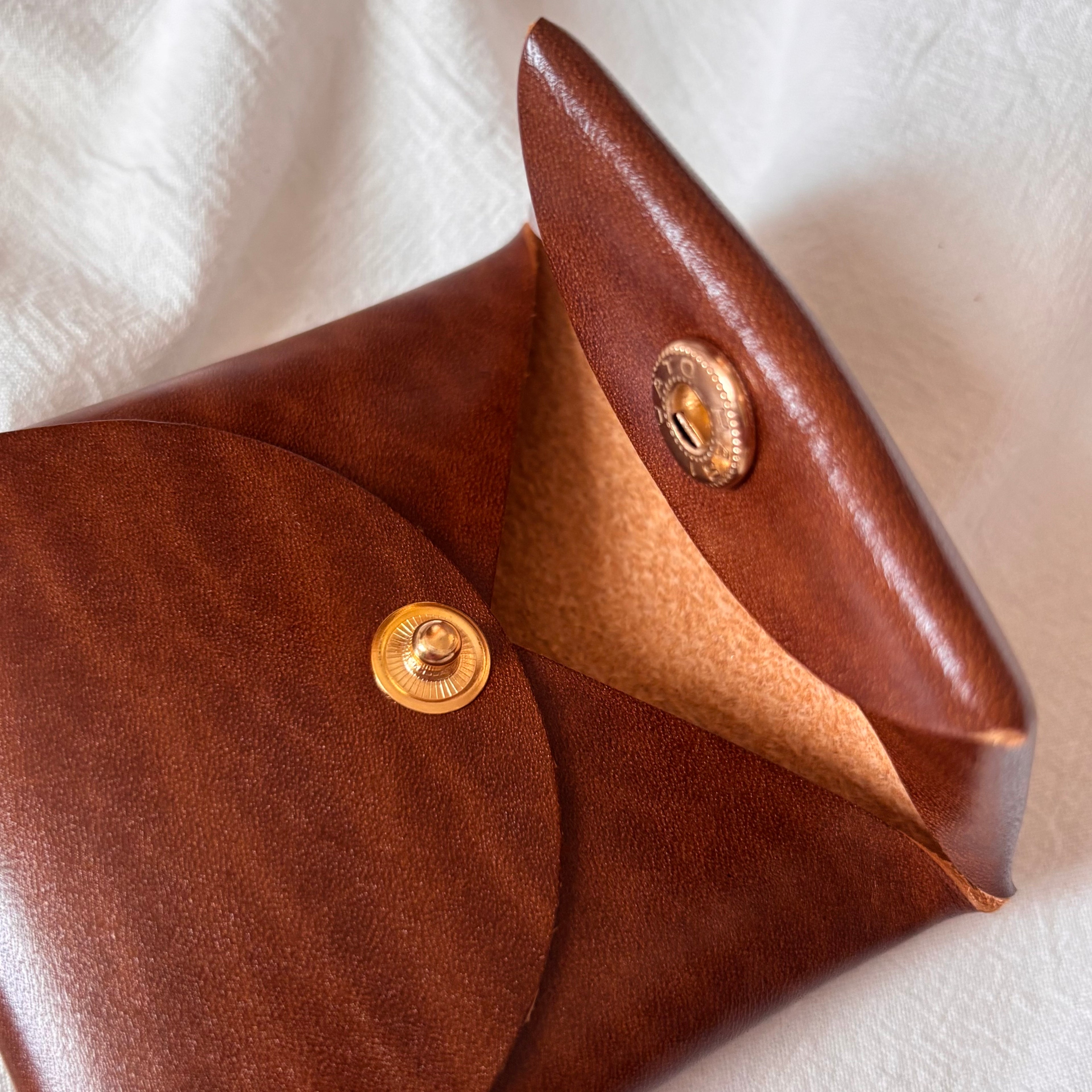 Square Coin Case-Brown