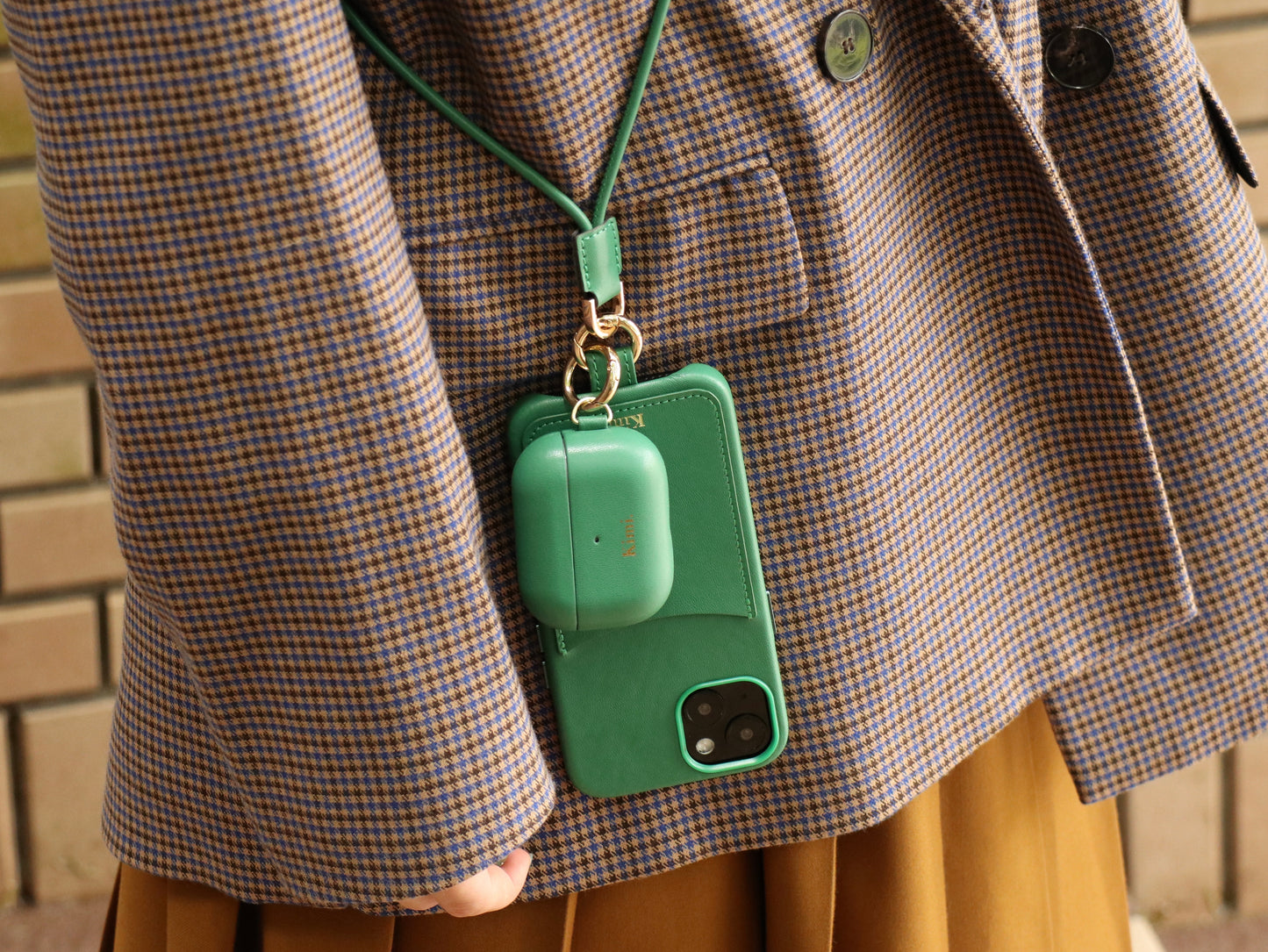 Leather Phone Case-Green(ケース単品)