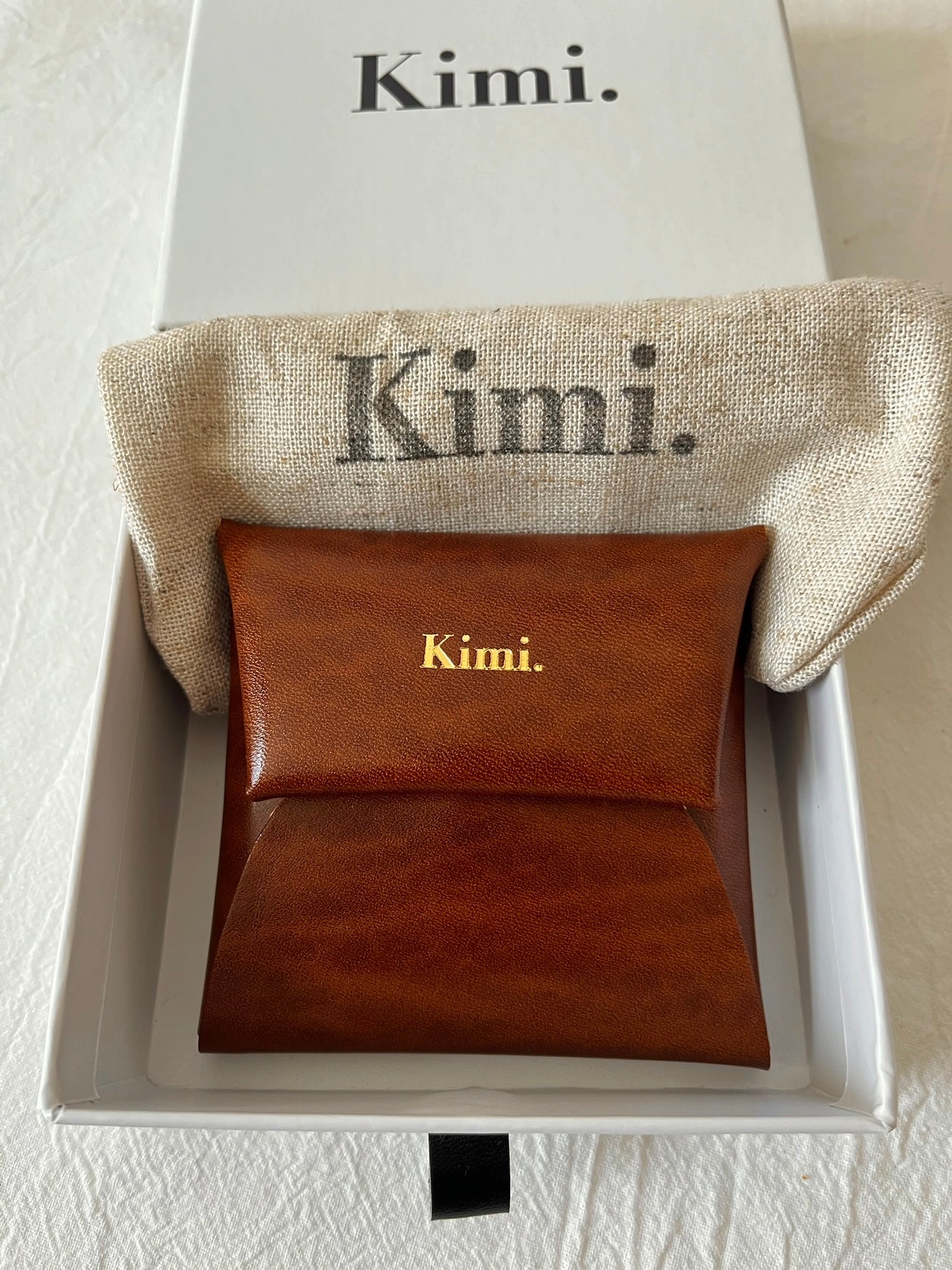 Square Coin Case-Brown