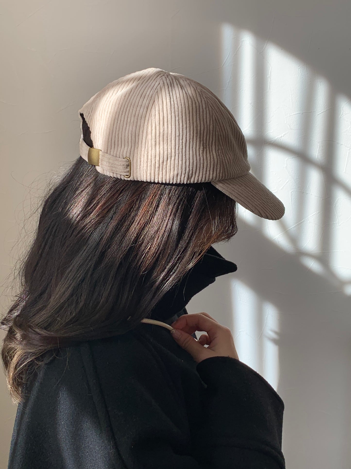 Corduroy Cap-ivory
