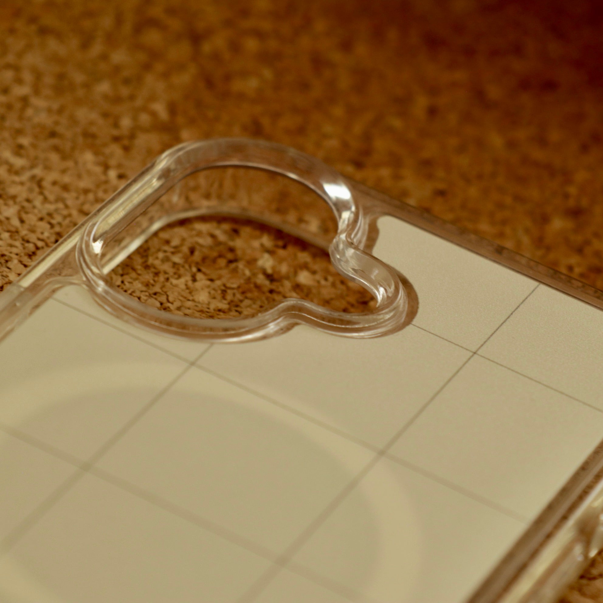 Logo Grid MagSafe Case-Cream Beige