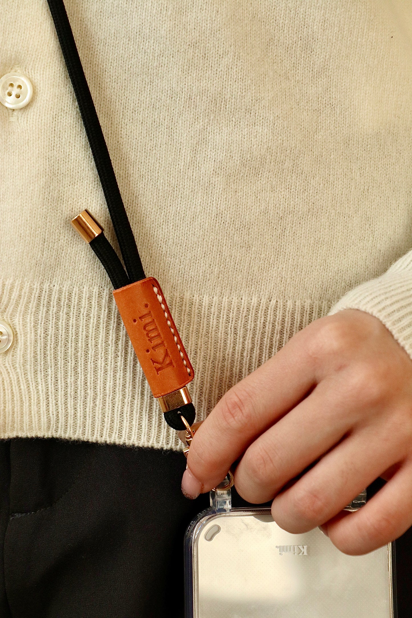Logo Phone Strap-black