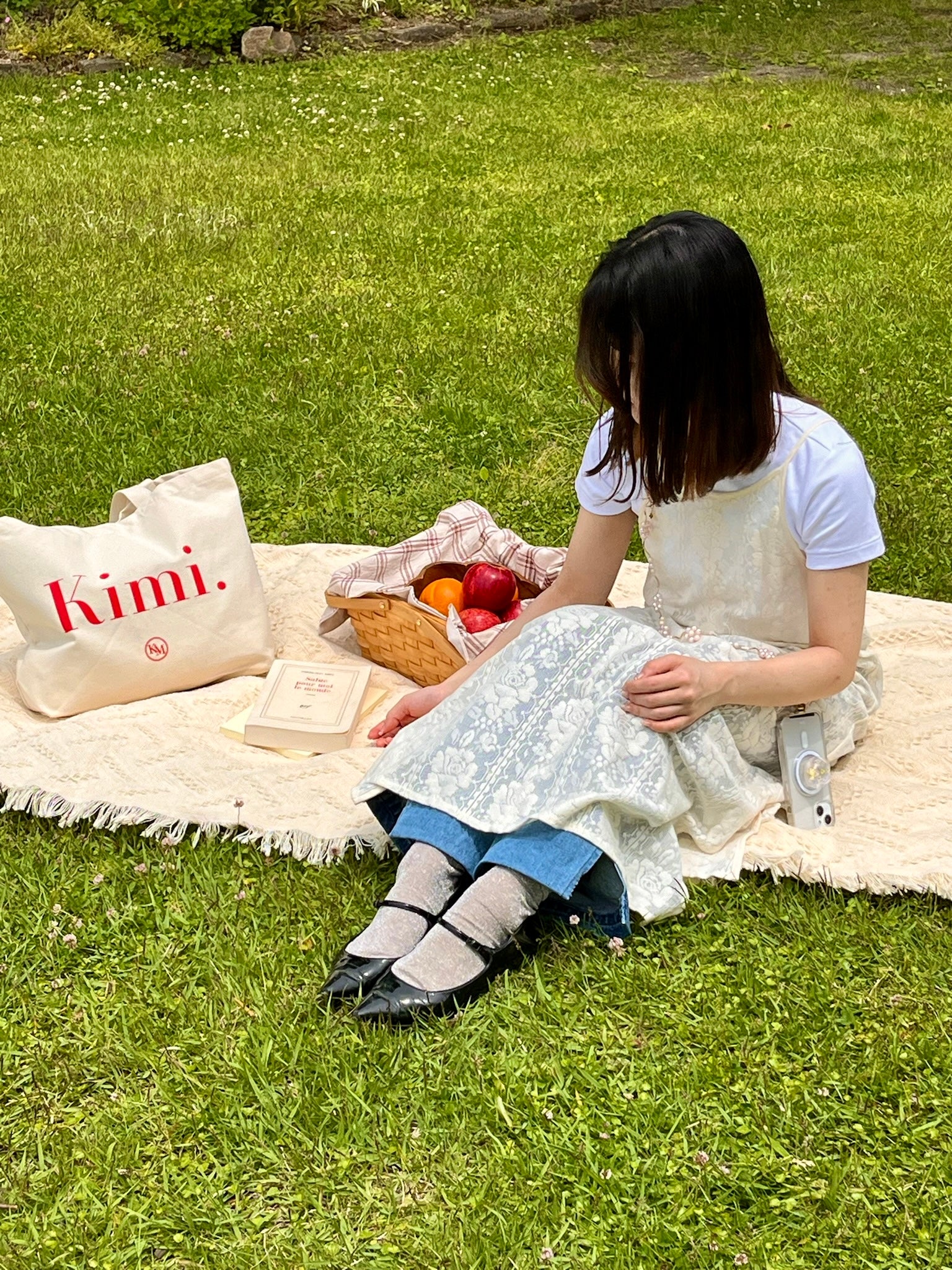 Kimi. Logo Tote Bag/red
