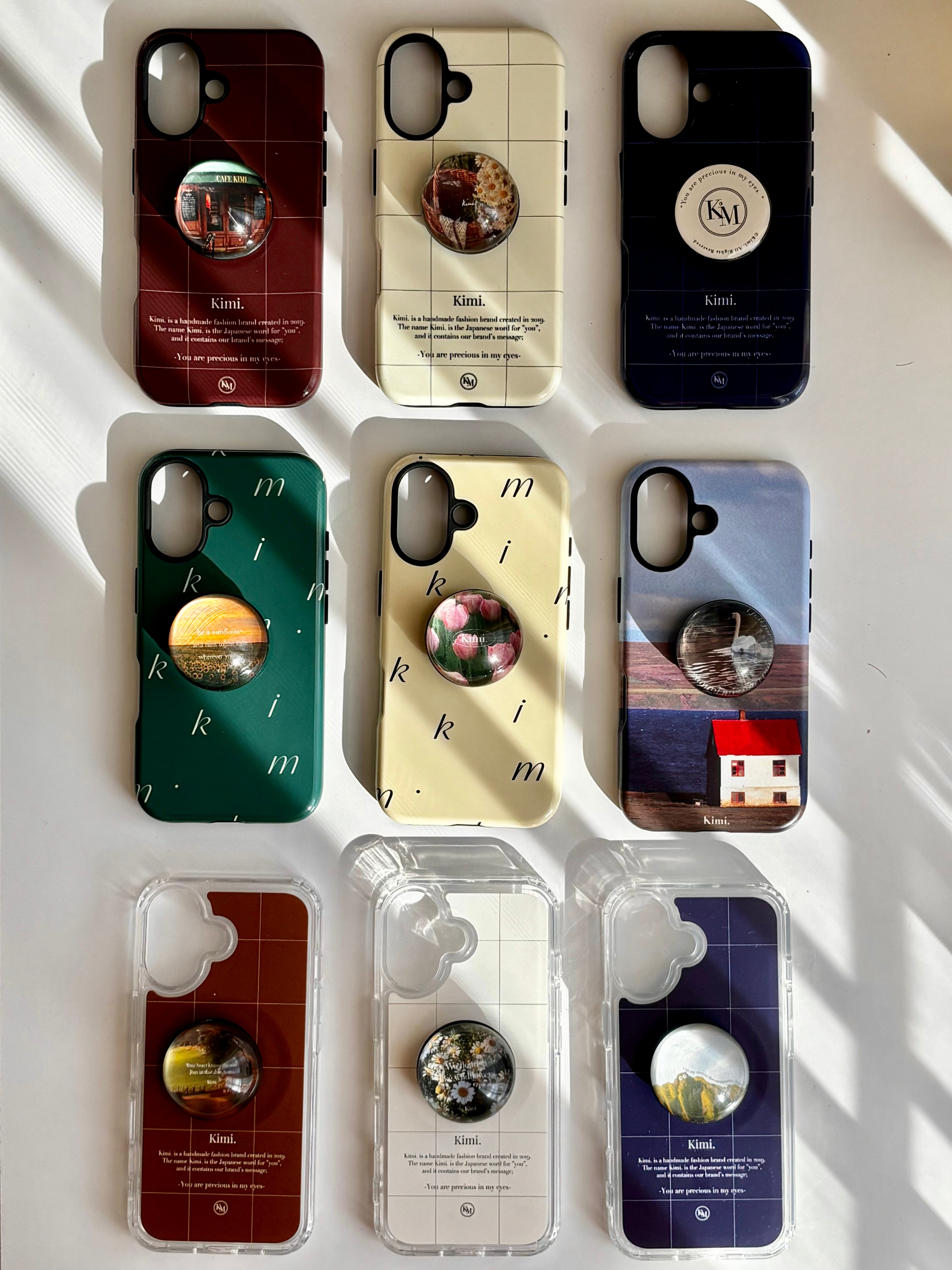 Logo Grid MagSafe Case-Brown