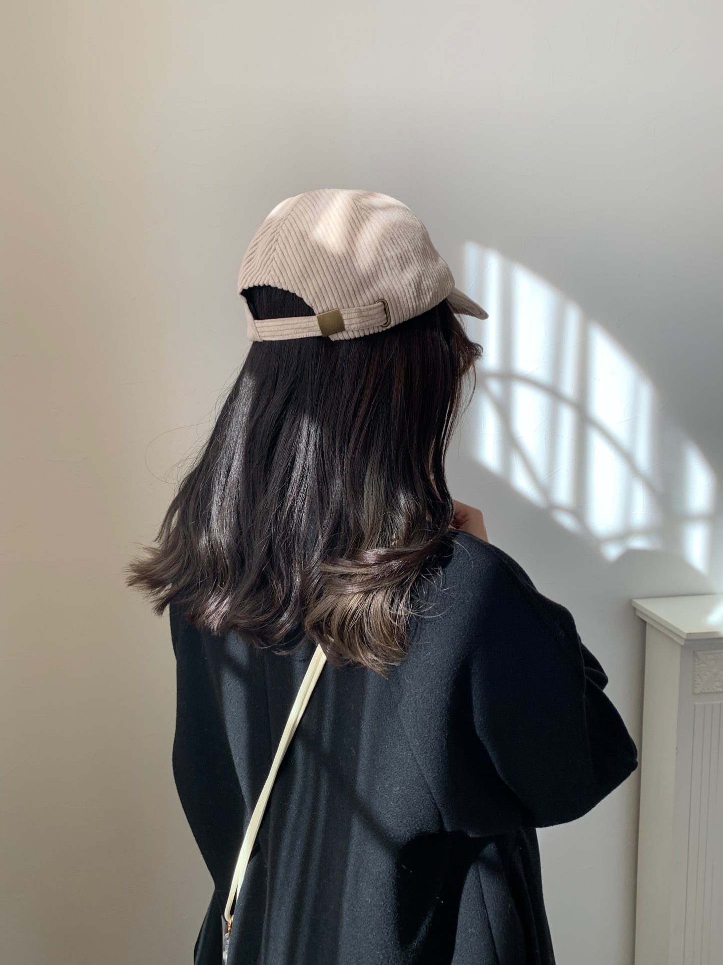 Corduroy Cap-ivory