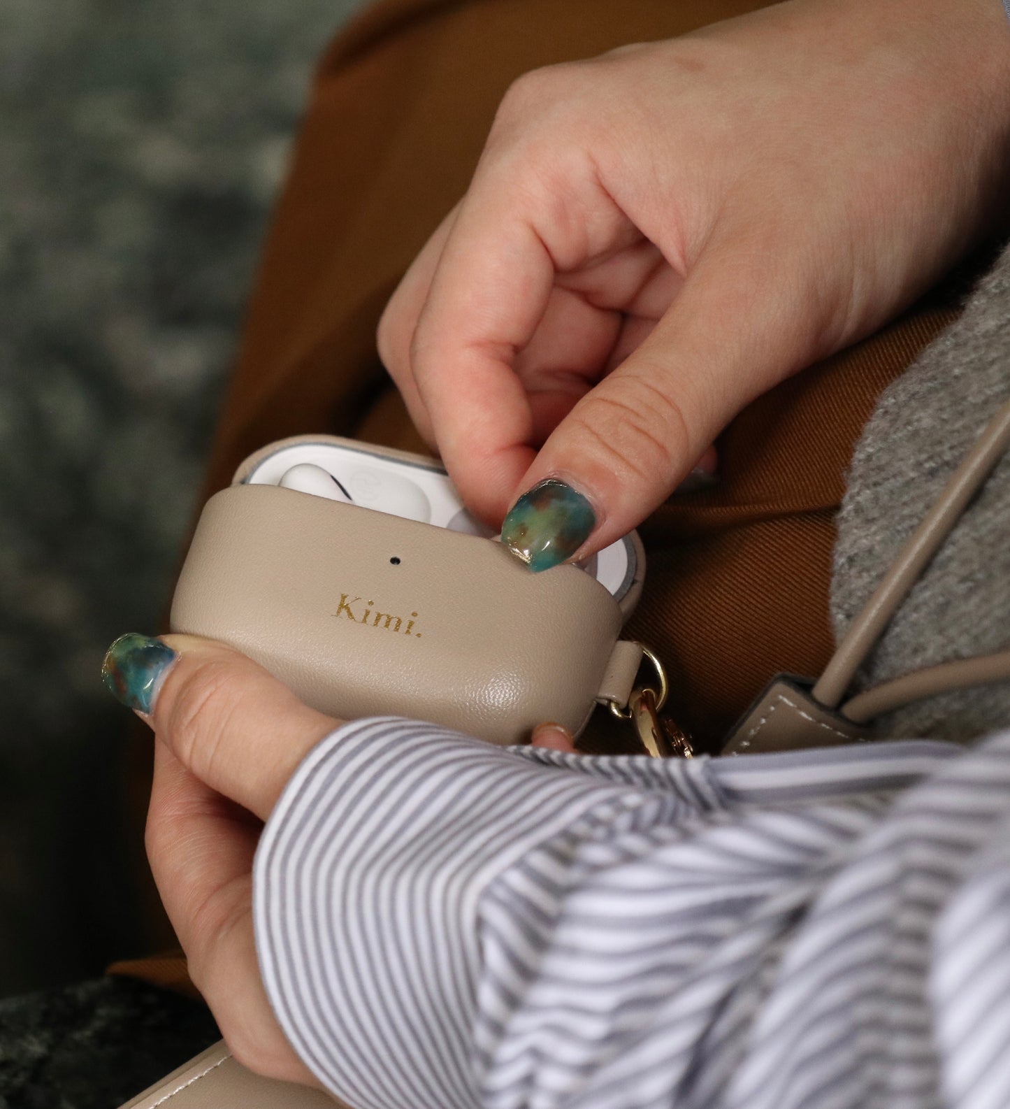 Leather AirPods Case - Green
