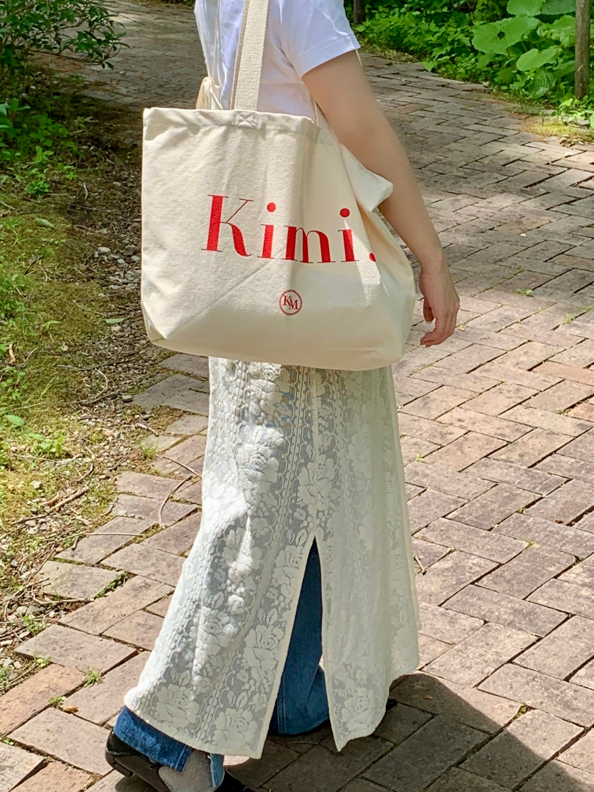 Kimi. Logo Tote Bag/red