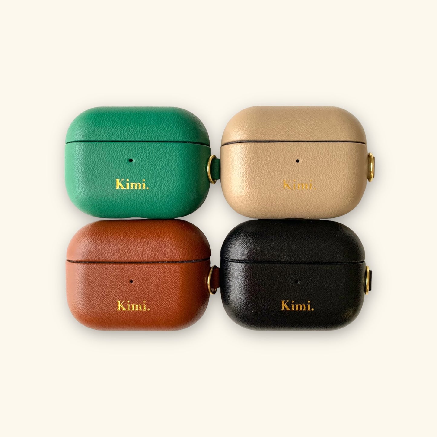 Leather AirPods Case-Etoupe