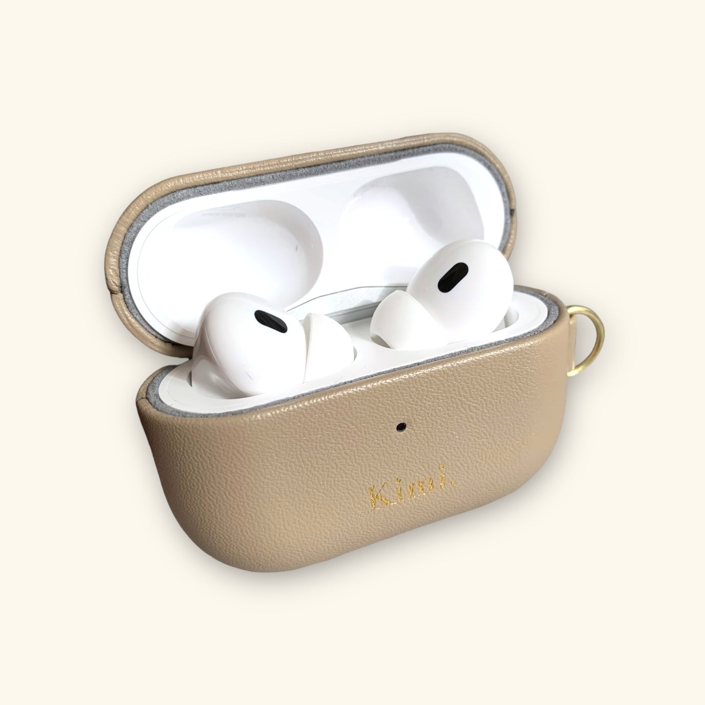 Leather AirPods Case-Etoupe