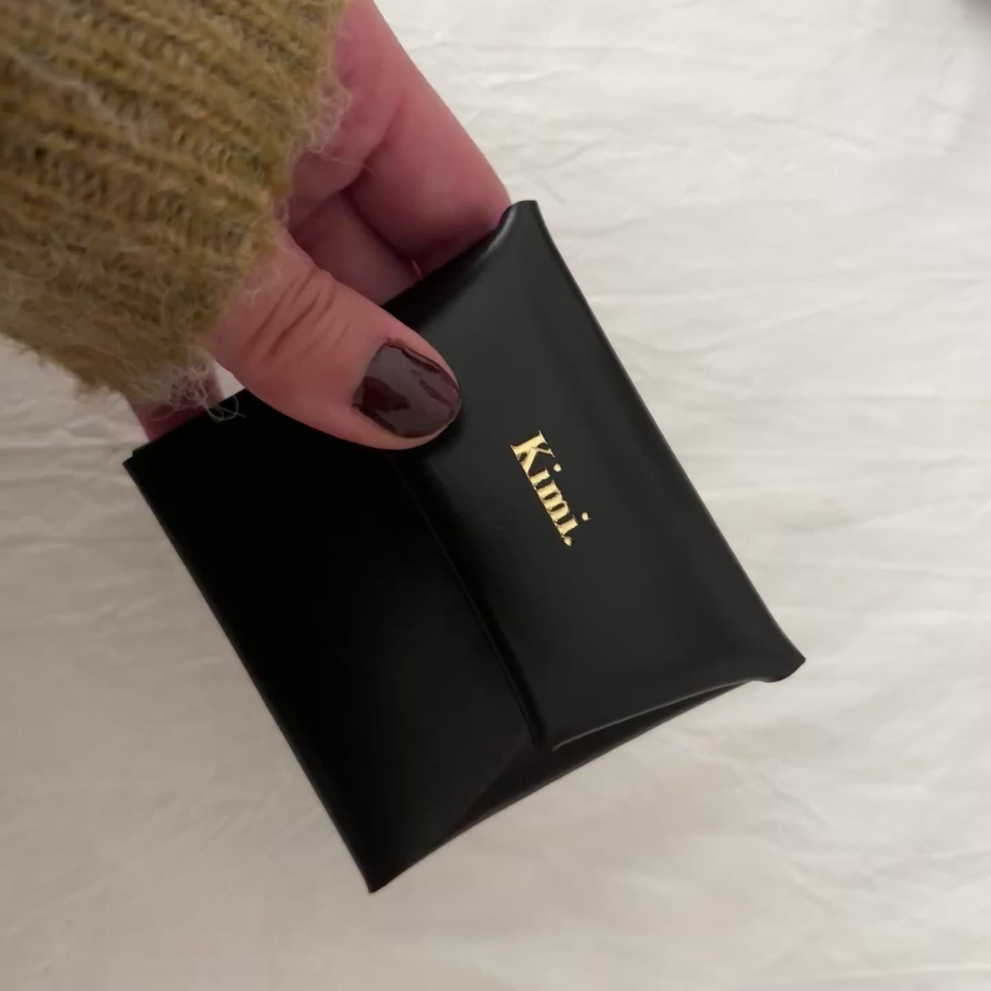 Square Coin Case-Black