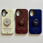 Logo Grid Case-Brown