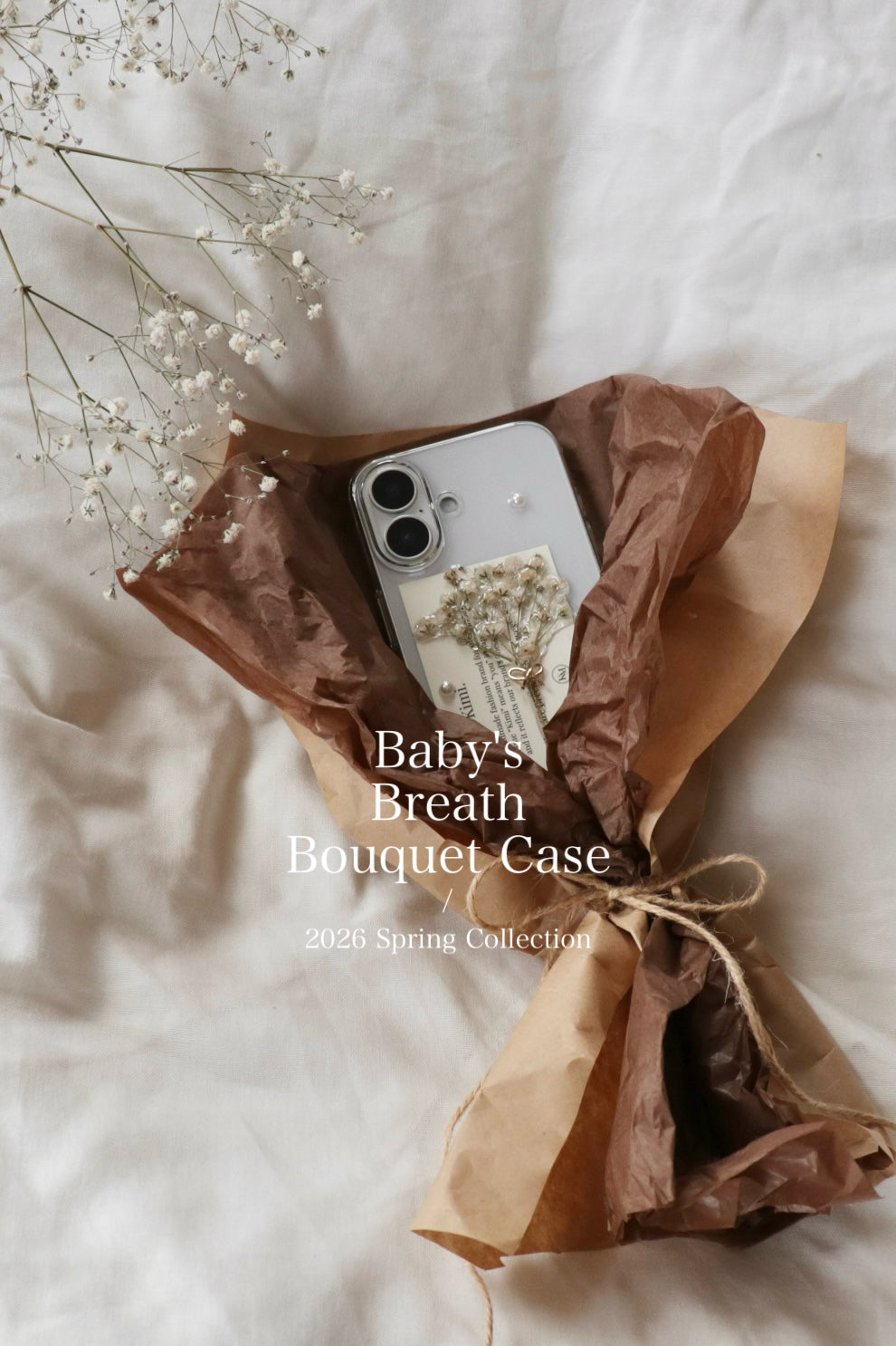 Baby’s Breath Bouquet Case (Clear)｜かすみ草のブーケスマホケース