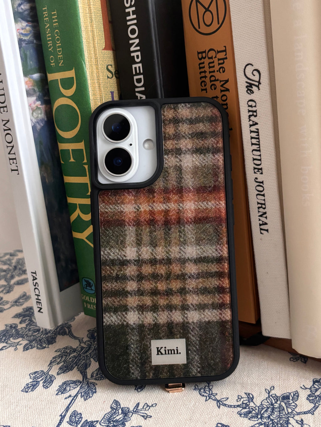 Tweed Check Case-Brown
