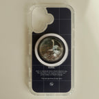 Logo Grid MagSafe Case-Navy