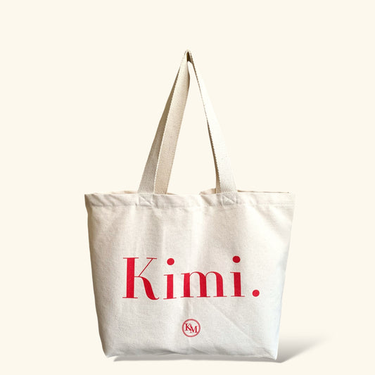 Kimi. Logo Tote Bag/red