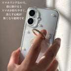Flower Ring Pearl Phone Case -Gold