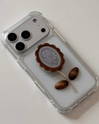 Wood Flower Lace Grip Case – Rose