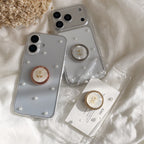 Flower Ring Pearl Phone Case -Gold