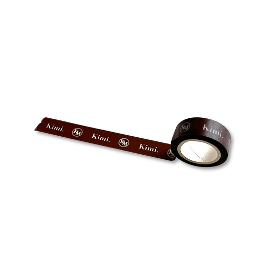Kimi. logo masking tape-brown