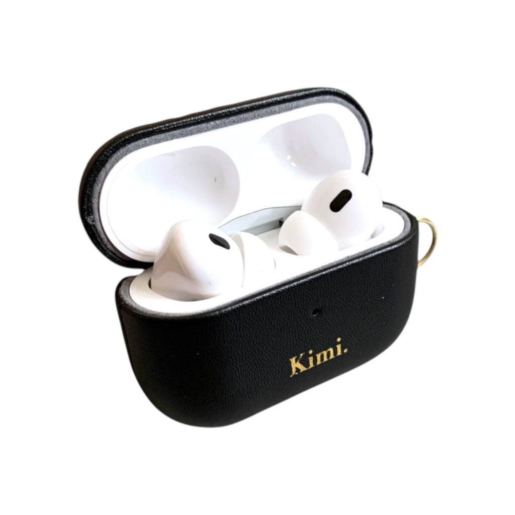 Leather AirPods Case-Black