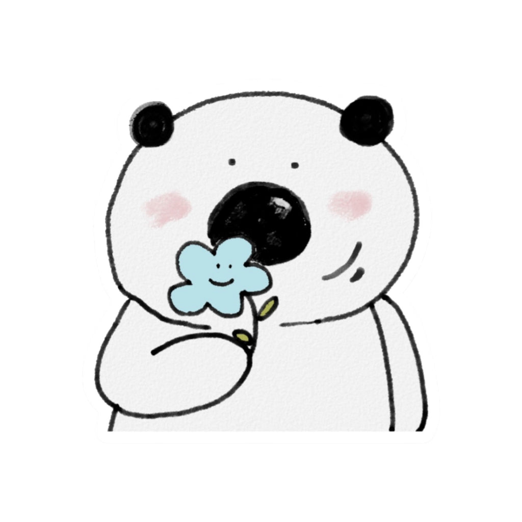 きみくんステッカー 「お花ときみくん」