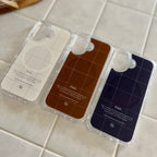 Logo Grid MagSafe Case-Brown