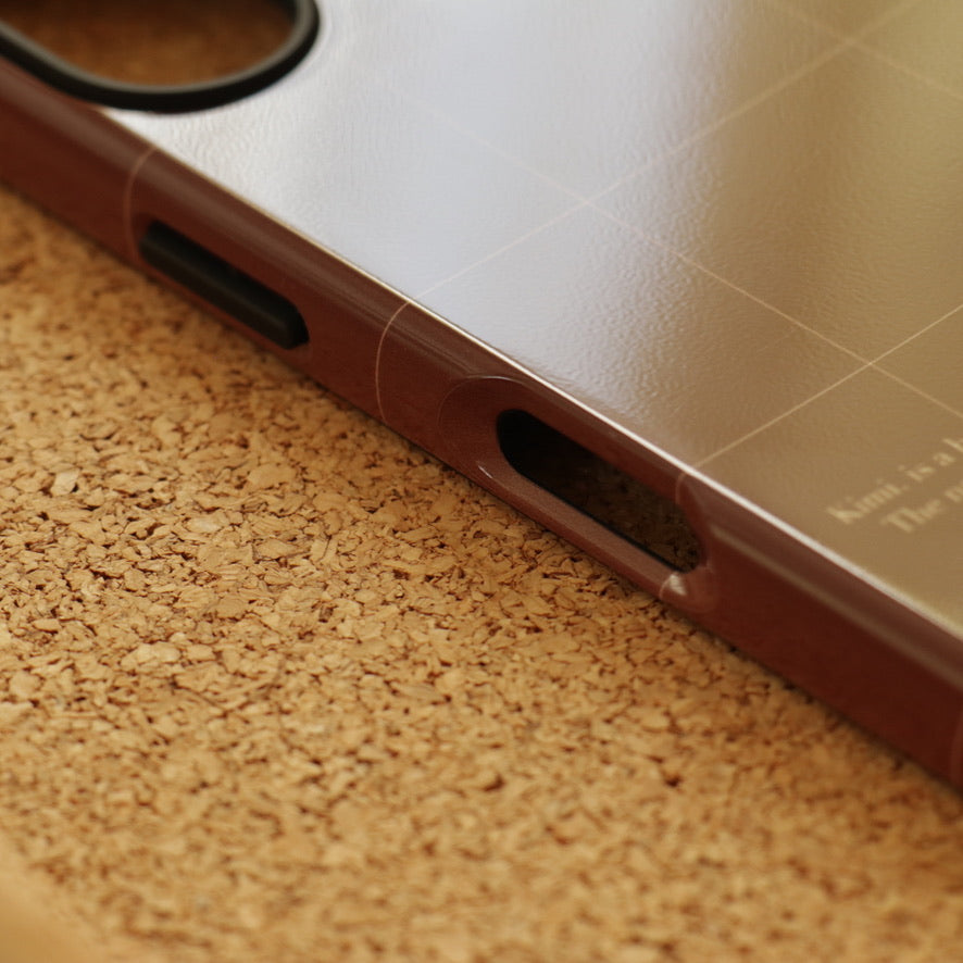 Logo Grid Case-Brown