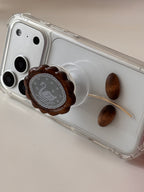 Wood Flower Lace Grip Case – Swan