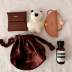 Square Coin Case-Brown