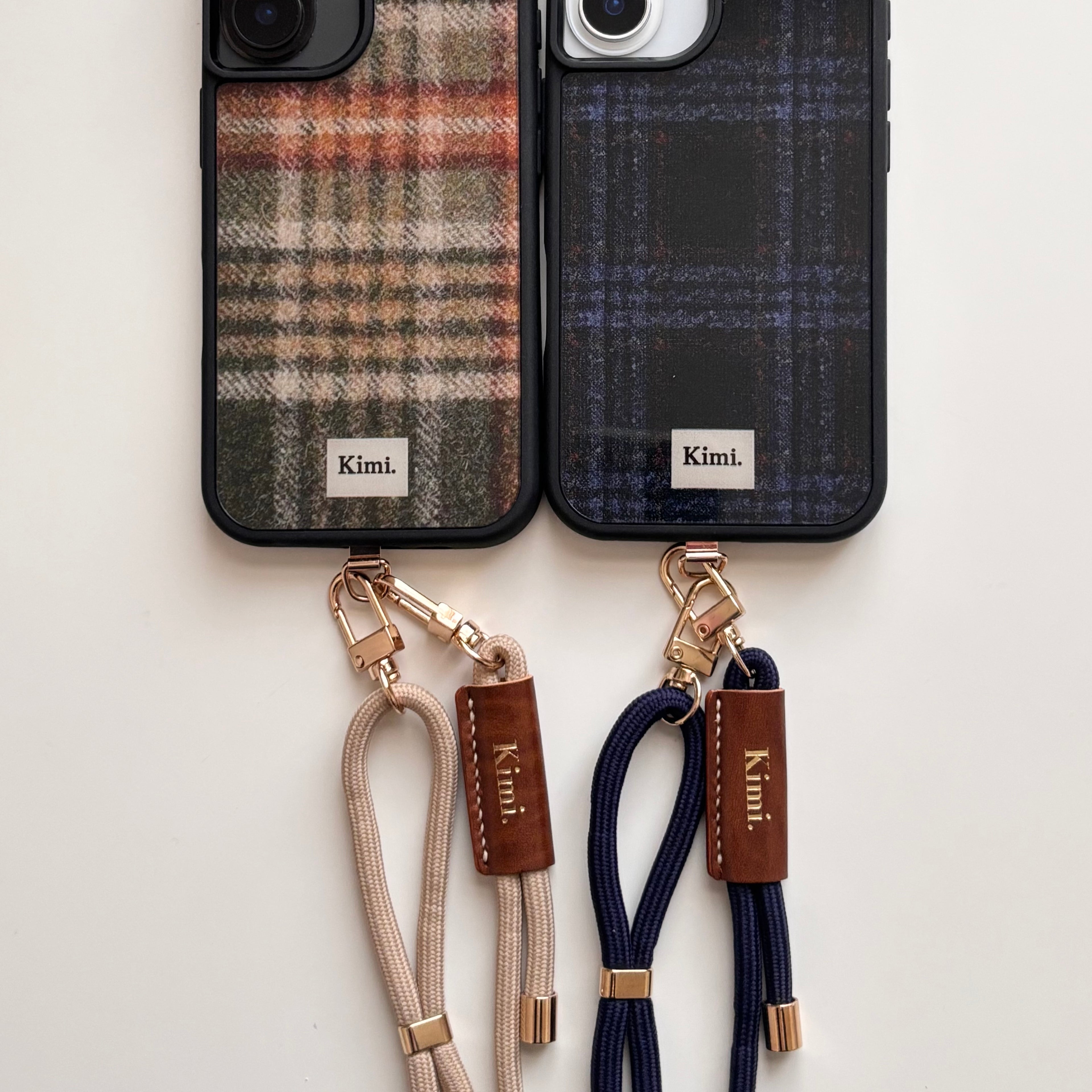 Tweed Check Case-Brown