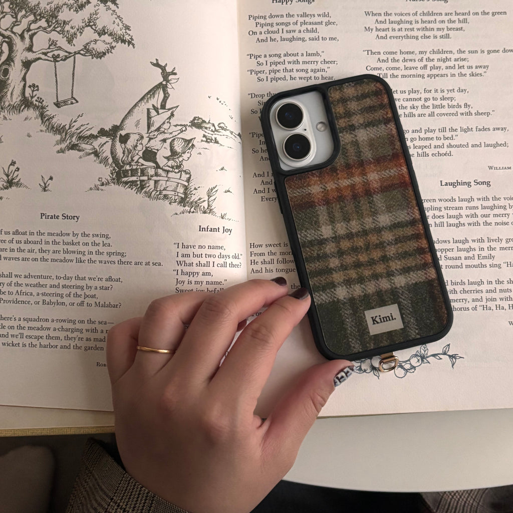 Tweed Check Case-Brown