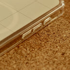 Logo Grid MagSafe Case-Cream Beige