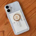 Flower Ring Pearl Phone Case -Silver