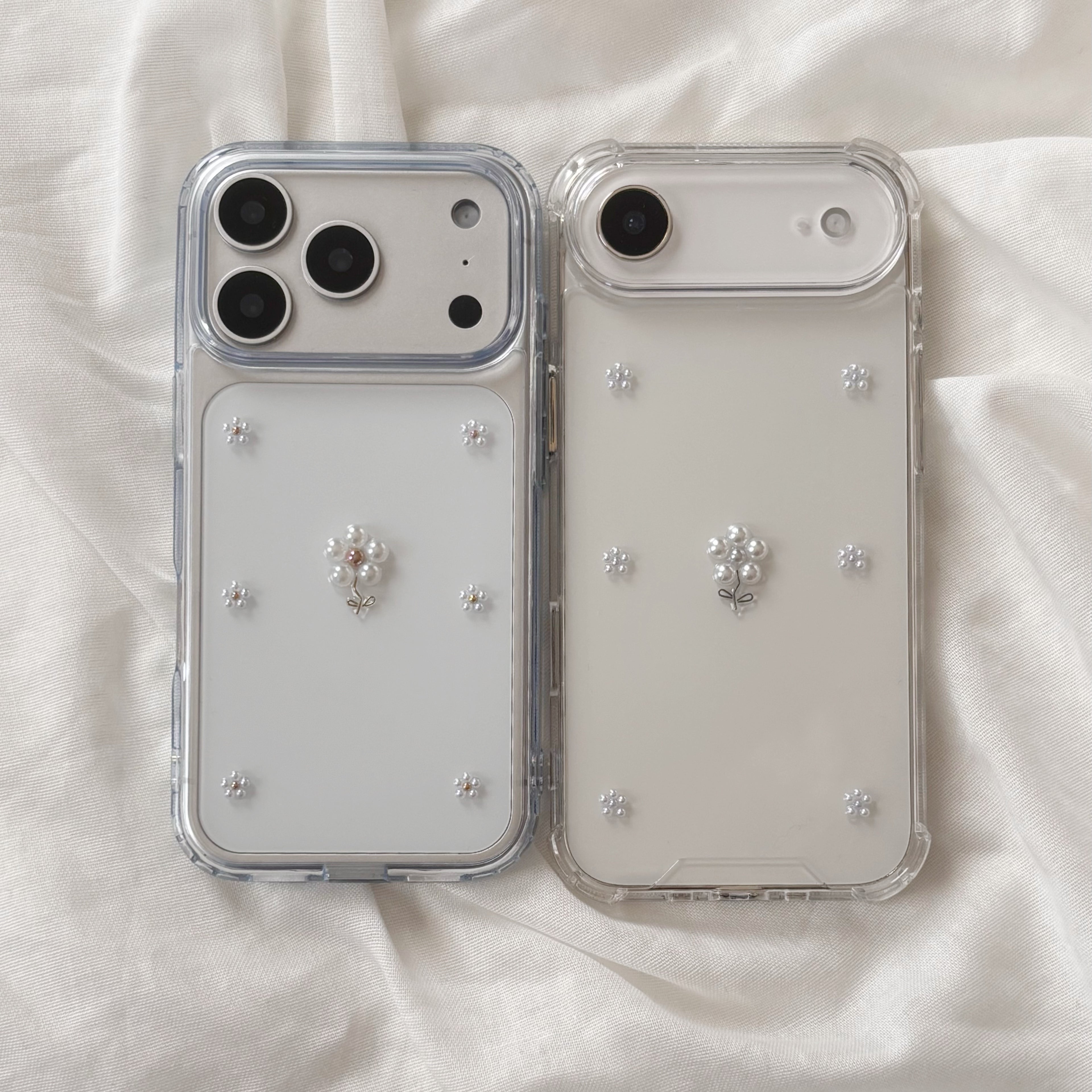 小さなお花のパールケース シルバー