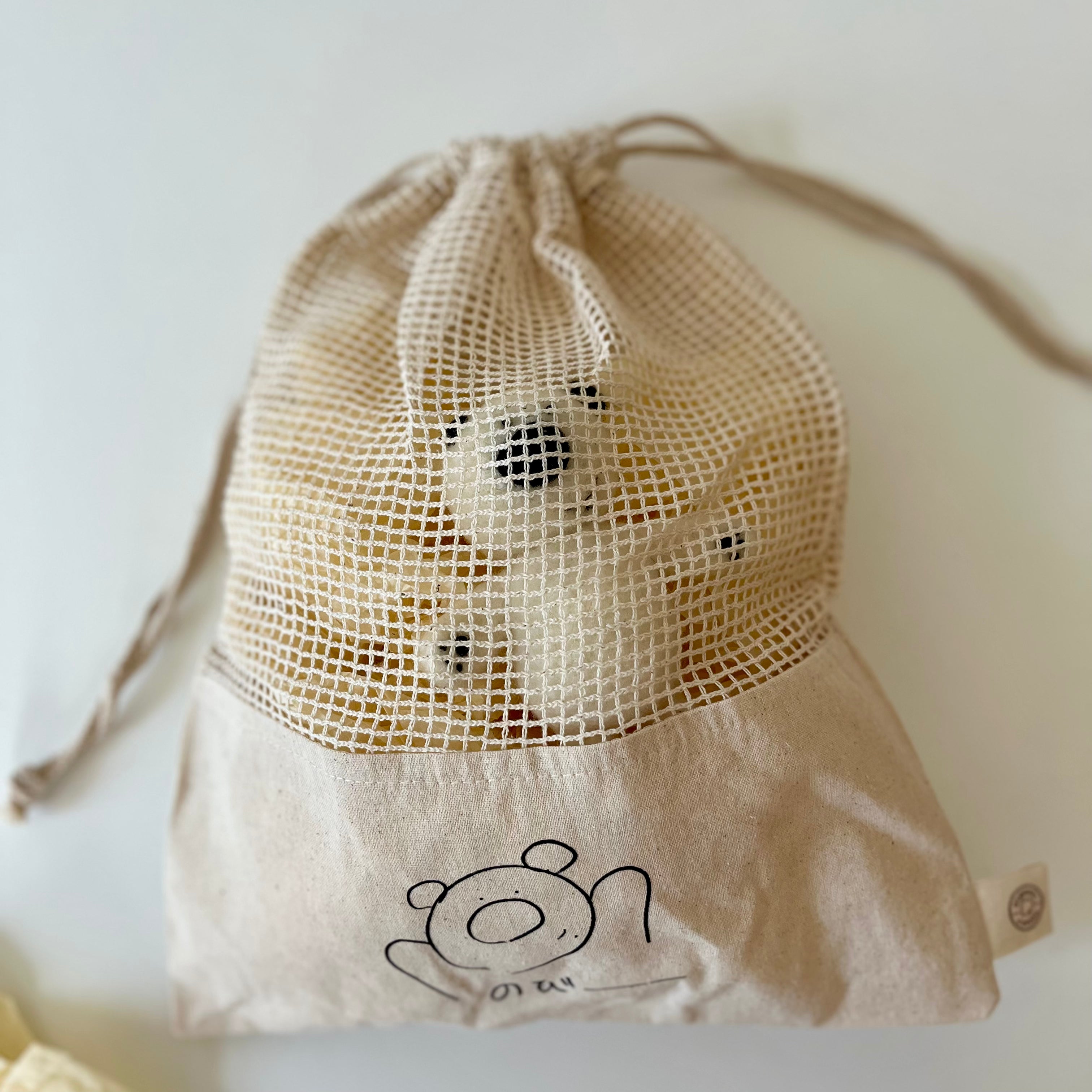 のびーするきみくんのコットン巾着