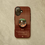 Logo Grid Case-Brown