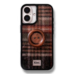 Tweed Check Case-BrownとButton Gripのセット