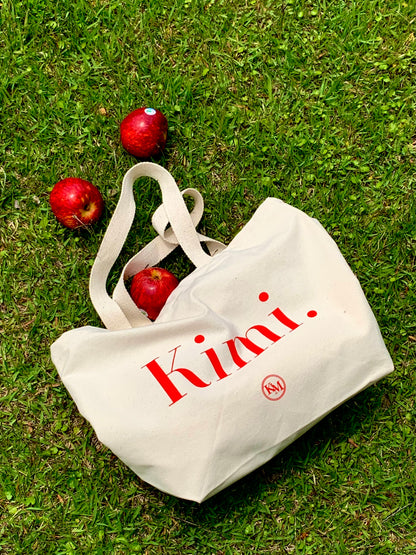 Kimi. Logo Tote Bag/red