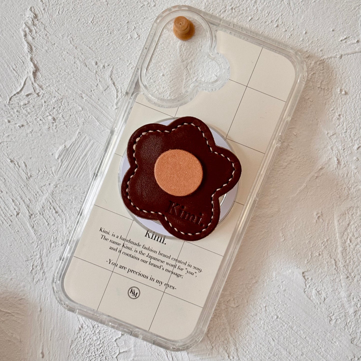 Leather Flower Griptok-Caramel Choco