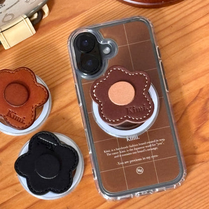 Leather Flower Griptok-Caramel Choco