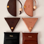 Triangle Coin Pouch-Camel
