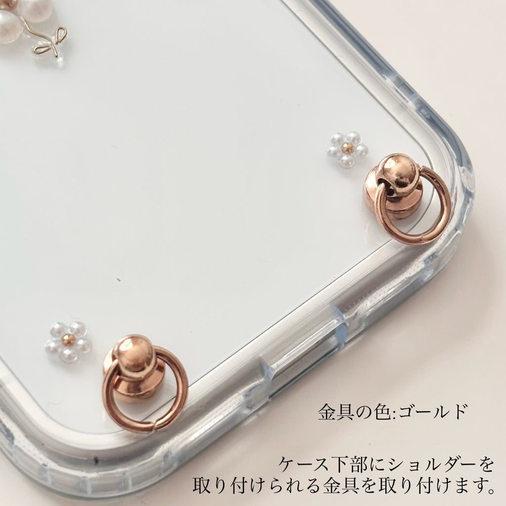 小さなお花のパールケース シルバー