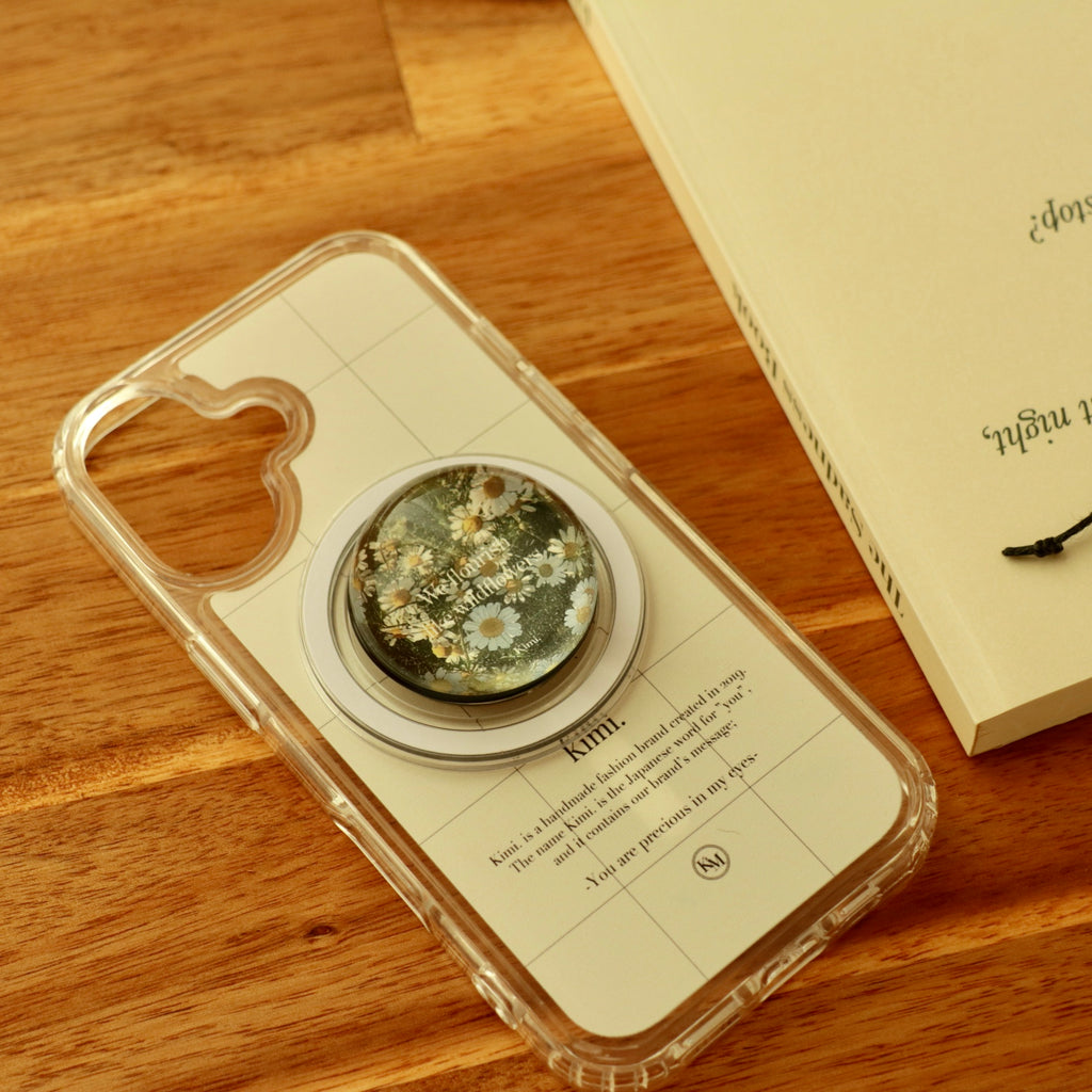 Logo Grid MagSafe Case-Cream Beige