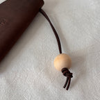 Nubuck Circle Key Case-Dark Brown