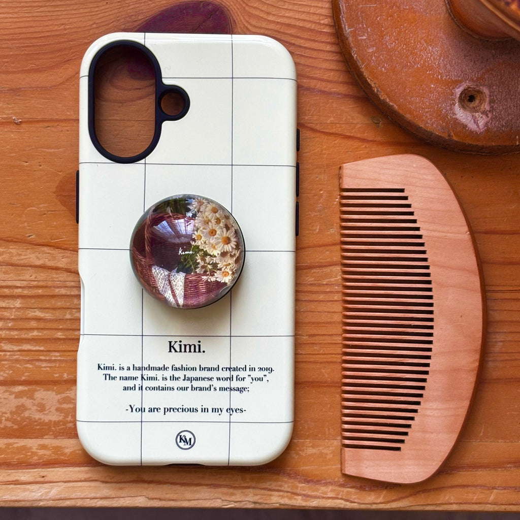 Logo Grid Case-Cream Beige