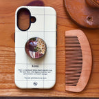 Logo Grid Case-Cream Beige