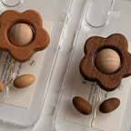 Wood Flower Grip Case-Brown