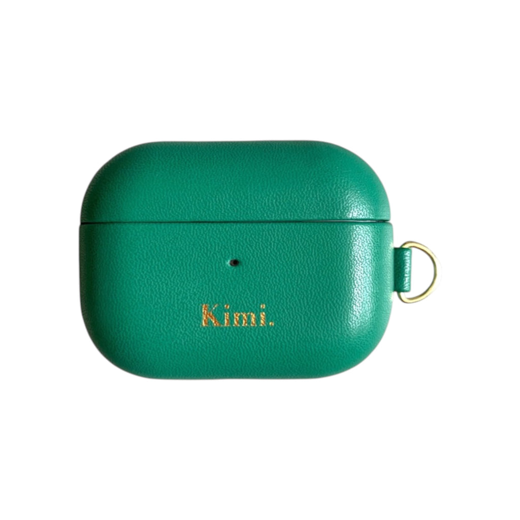 Leather AirPods Case-Green